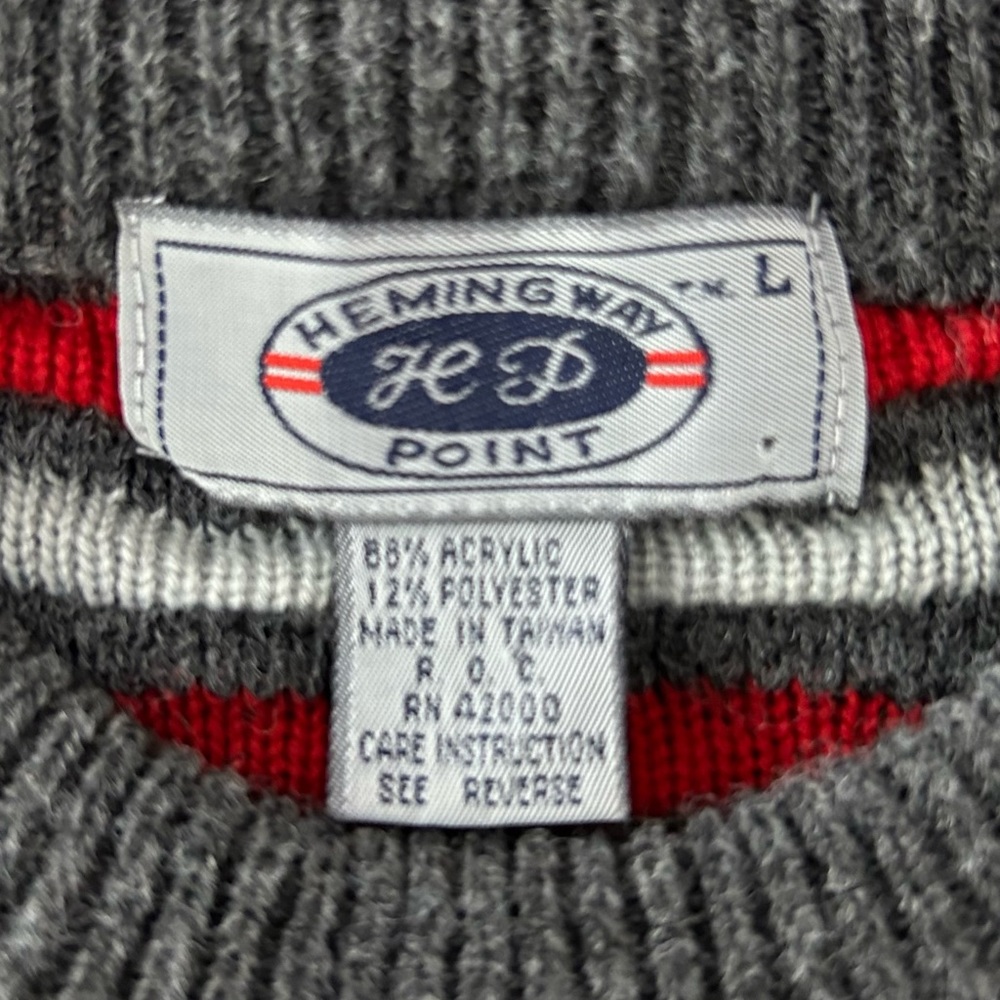 Vintage 90s Checkerboard Plaid Pattern Chunky Knit Grandpa Sweater Acade… - Picture 5 of 13